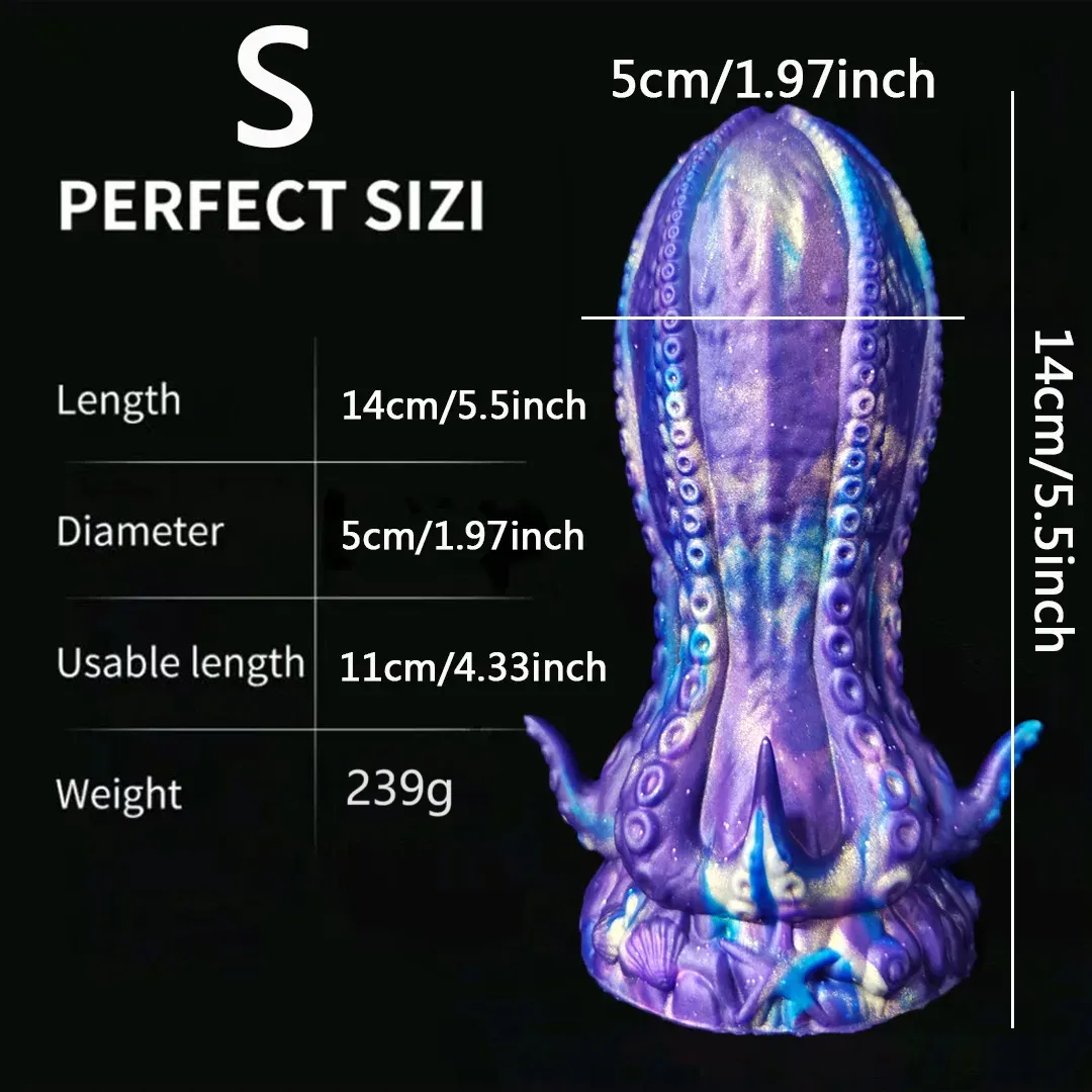 Fantasy Monster Dildo Butt Plug - Exotic Starry Silicone Anal Dildos Vaginal Prostate Massager