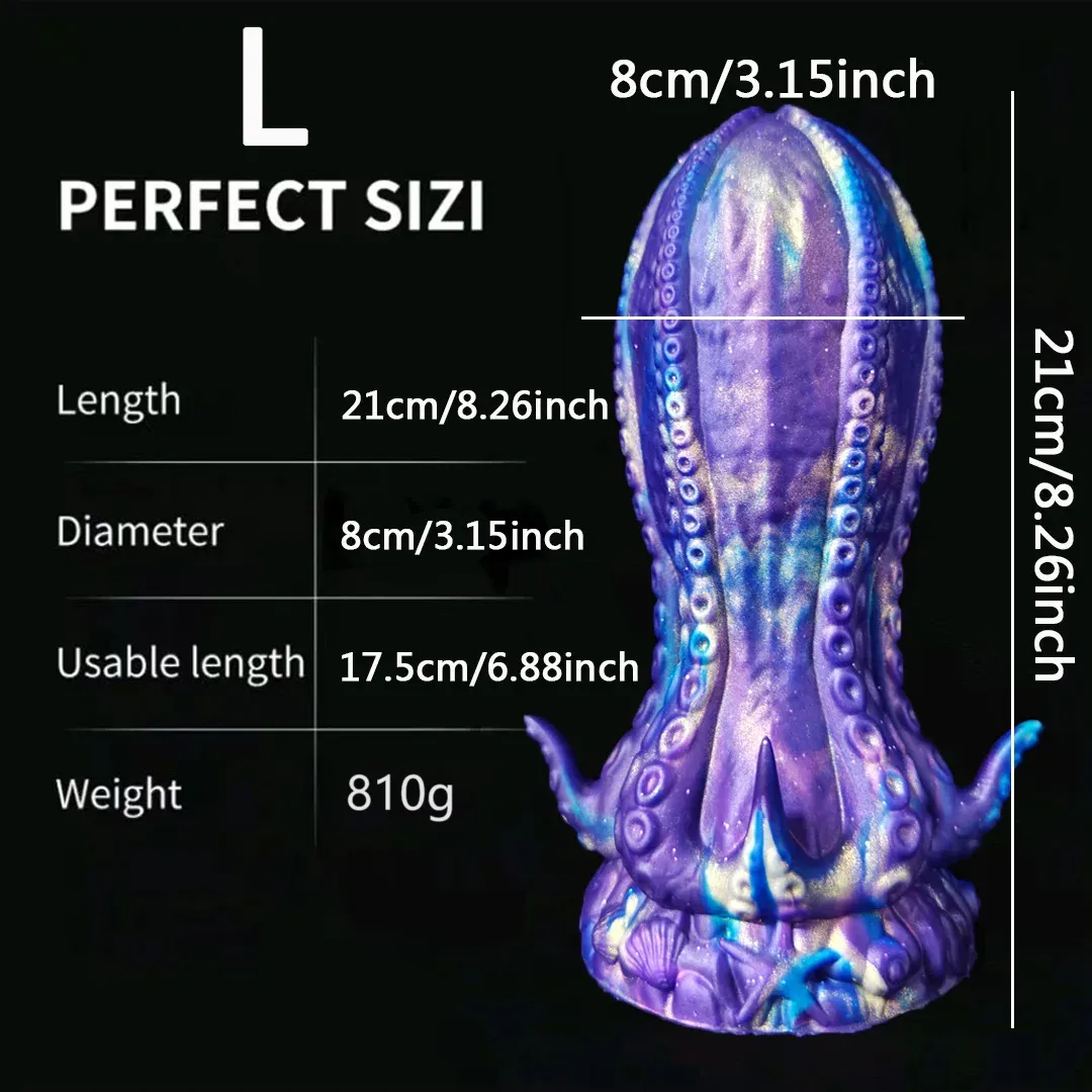 Fantasy Monster Dildo Butt Plug - Exotic Starry Silicone Anal Dildos Vaginal Prostate Massager