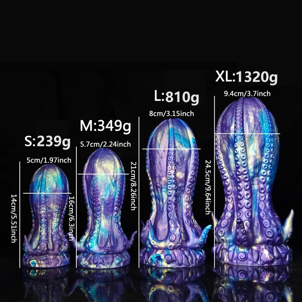 Fantasy Monster Dildo Butt Plug - Exotic Starry Silicone Anal Dildos Vaginal Prostate Massager