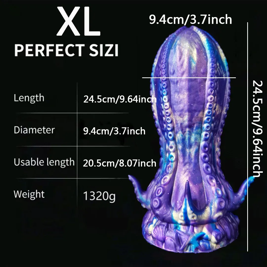 Fantasy Monster Dildo Butt Plug - Exotic Starry Silicone Anal Dildos Vaginal Prostate Massager