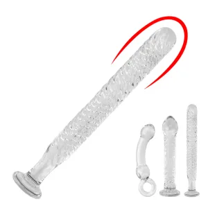 Glass Dildo Butt Plug - Crystal Anal Dildo Prostate Massager Sex Toys