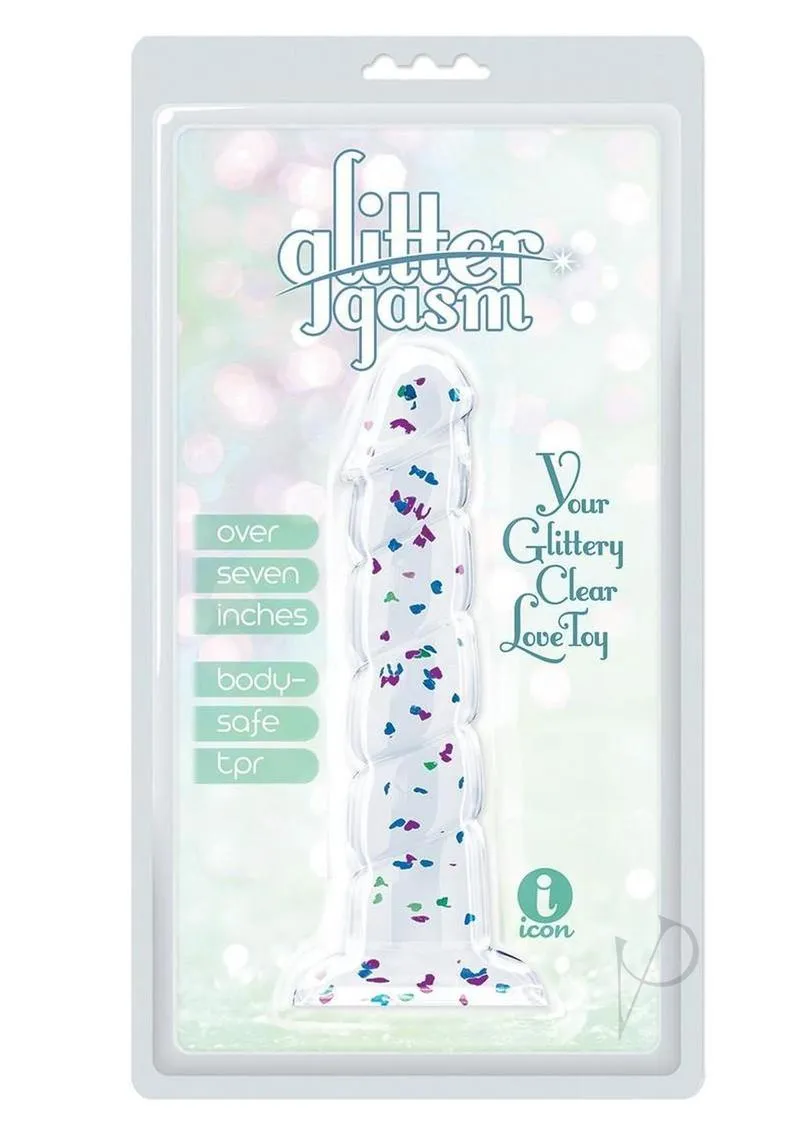 Glittergasm Swirl Dildo Blu/pur/vio