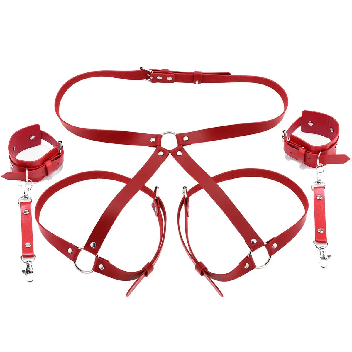 Handcuffs BDSM Kit - Harness Cuffs Bondage Straps Erotic Adult Sex Toys For Couples