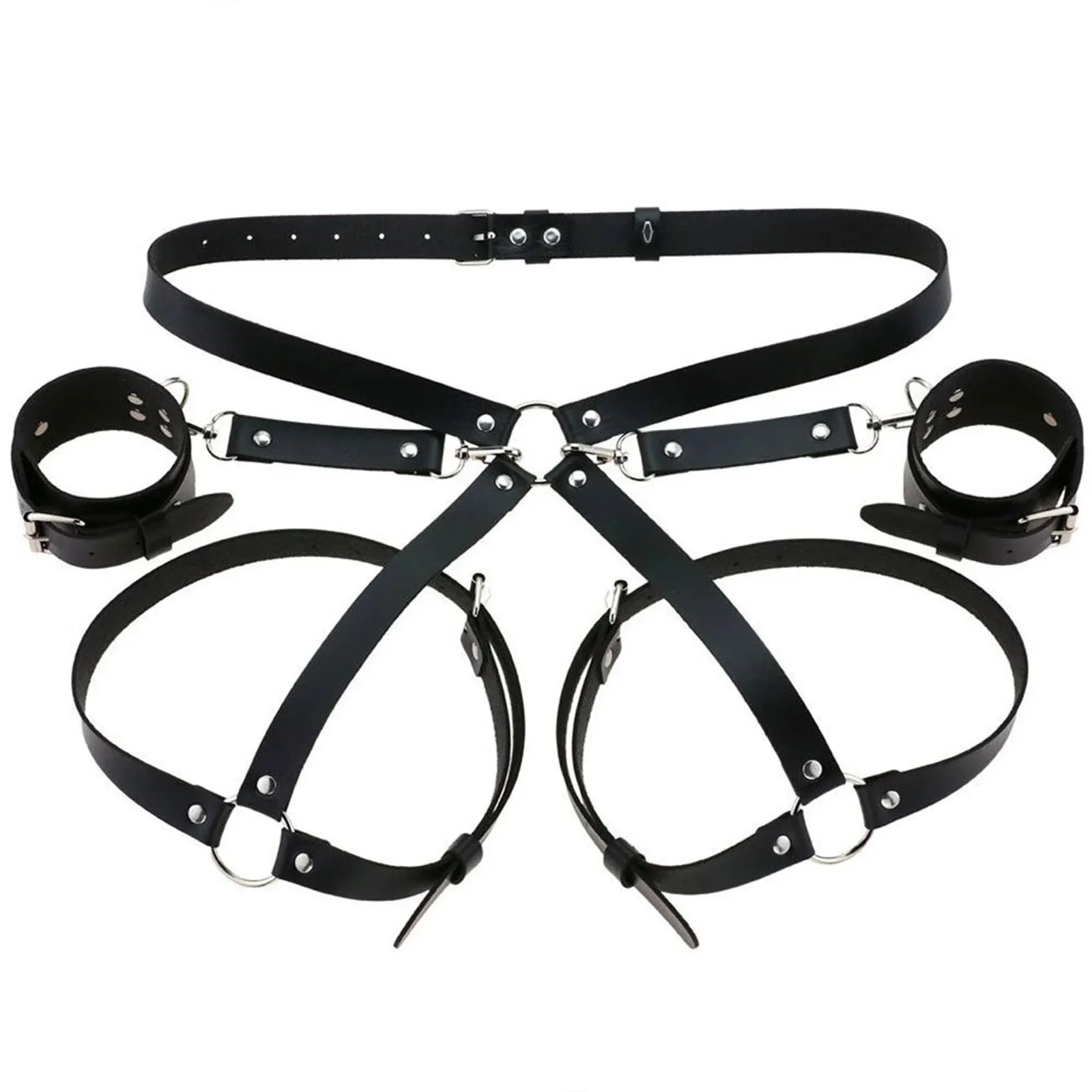 Handcuffs BDSM Kit - Harness Cuffs Bondage Straps Erotic Adult Sex Toys For Couples
