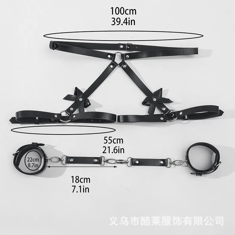 Handcuffs BDSM Kit - Harness Cuffs Bondage Straps Erotic Adult Sex Toys For Couples