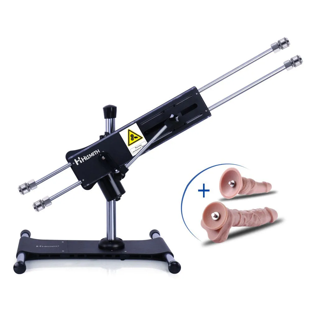 Hismith Dual-Ended Double Penetration Sex Machine with 100-Watt Motor. KlicLok System