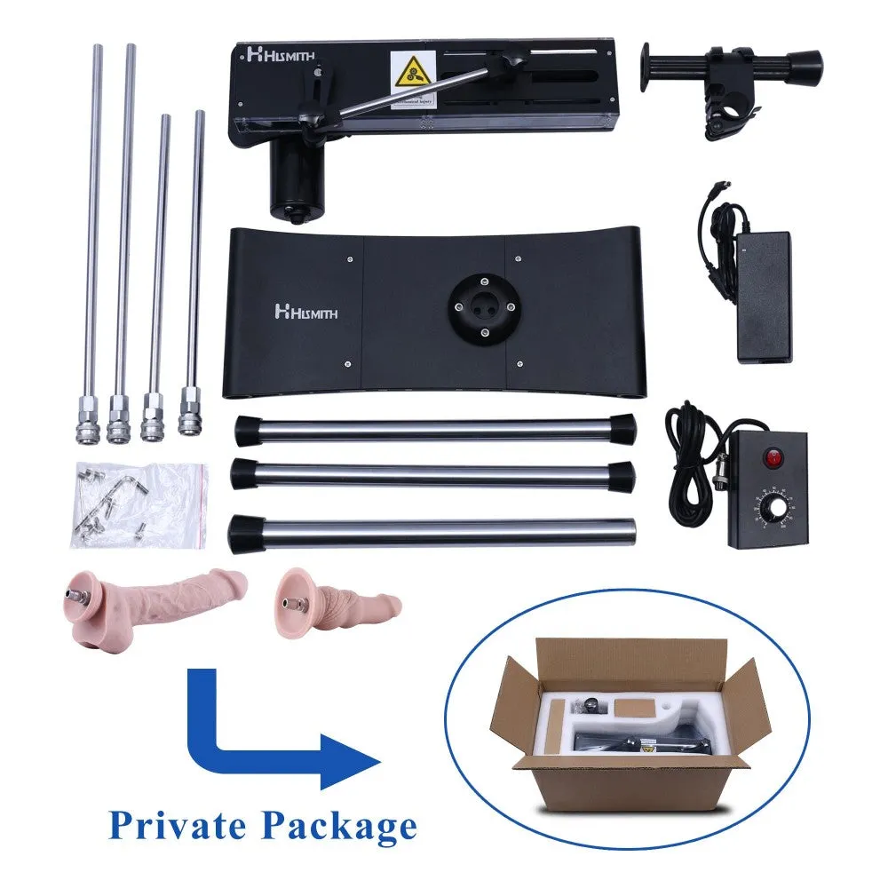 Hismith Dual-Ended Double Penetration Sex Machine with 100-Watt Motor. KlicLok System