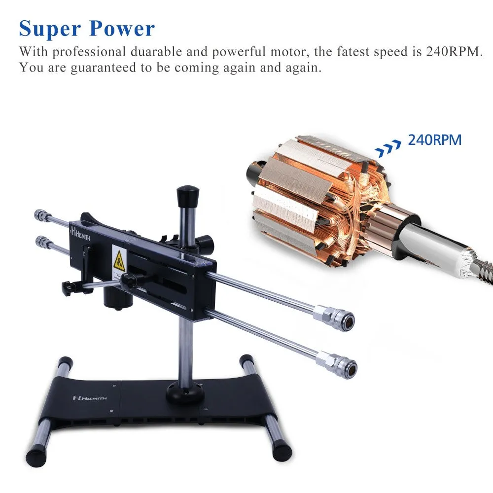 Hismith Dual-Ended Double Penetration Sex Machine with 100-Watt Motor. KlicLok System