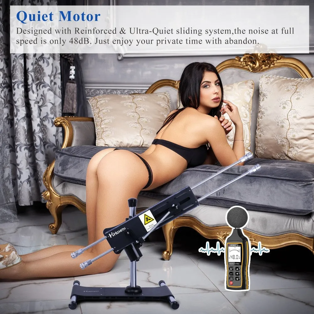 Hismith Dual-Ended Double Penetration Sex Machine with 100-Watt Motor. KlicLok System