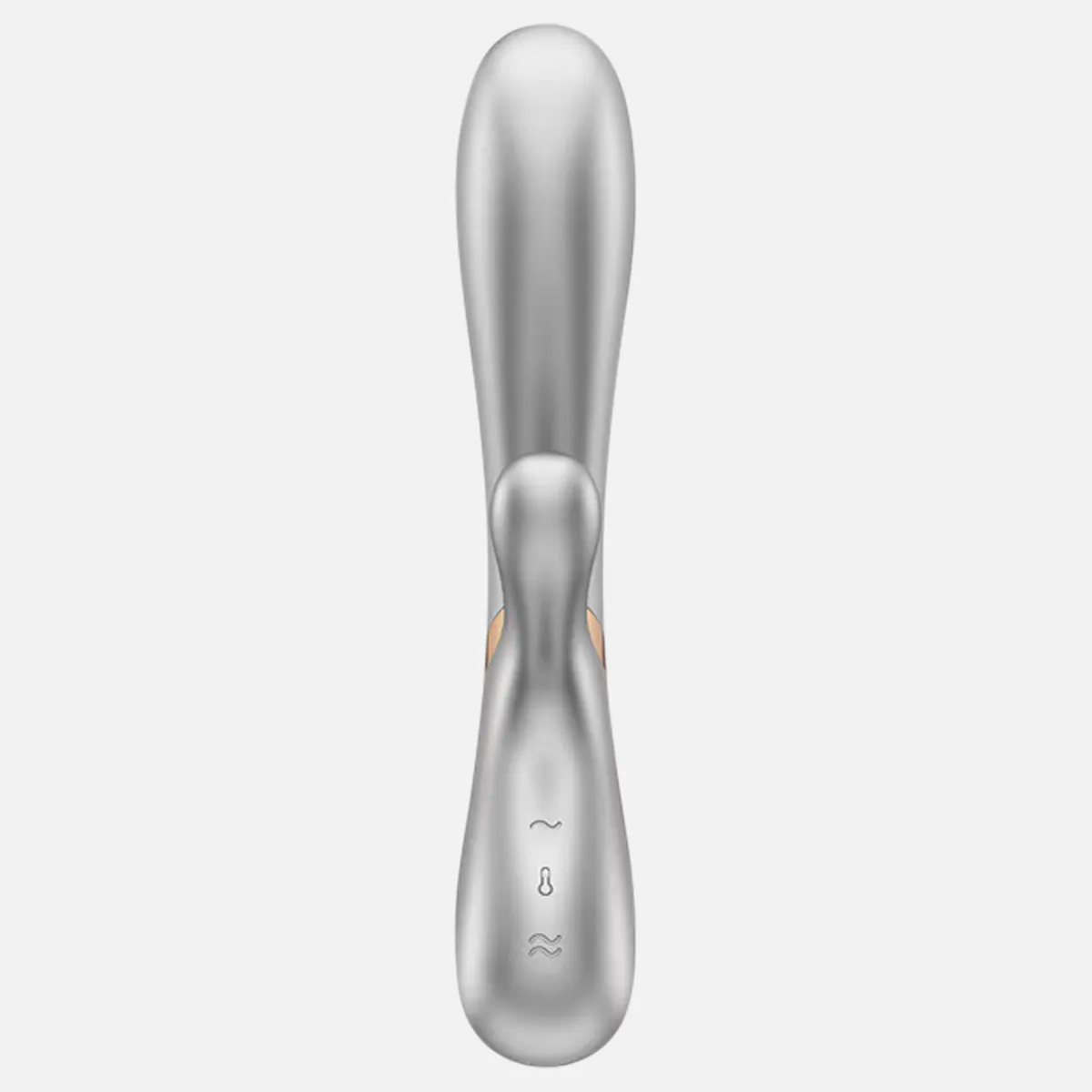 Hot Lover Rabbit Vibrator Incl. Bluetooth   App - Silver/Champagne
