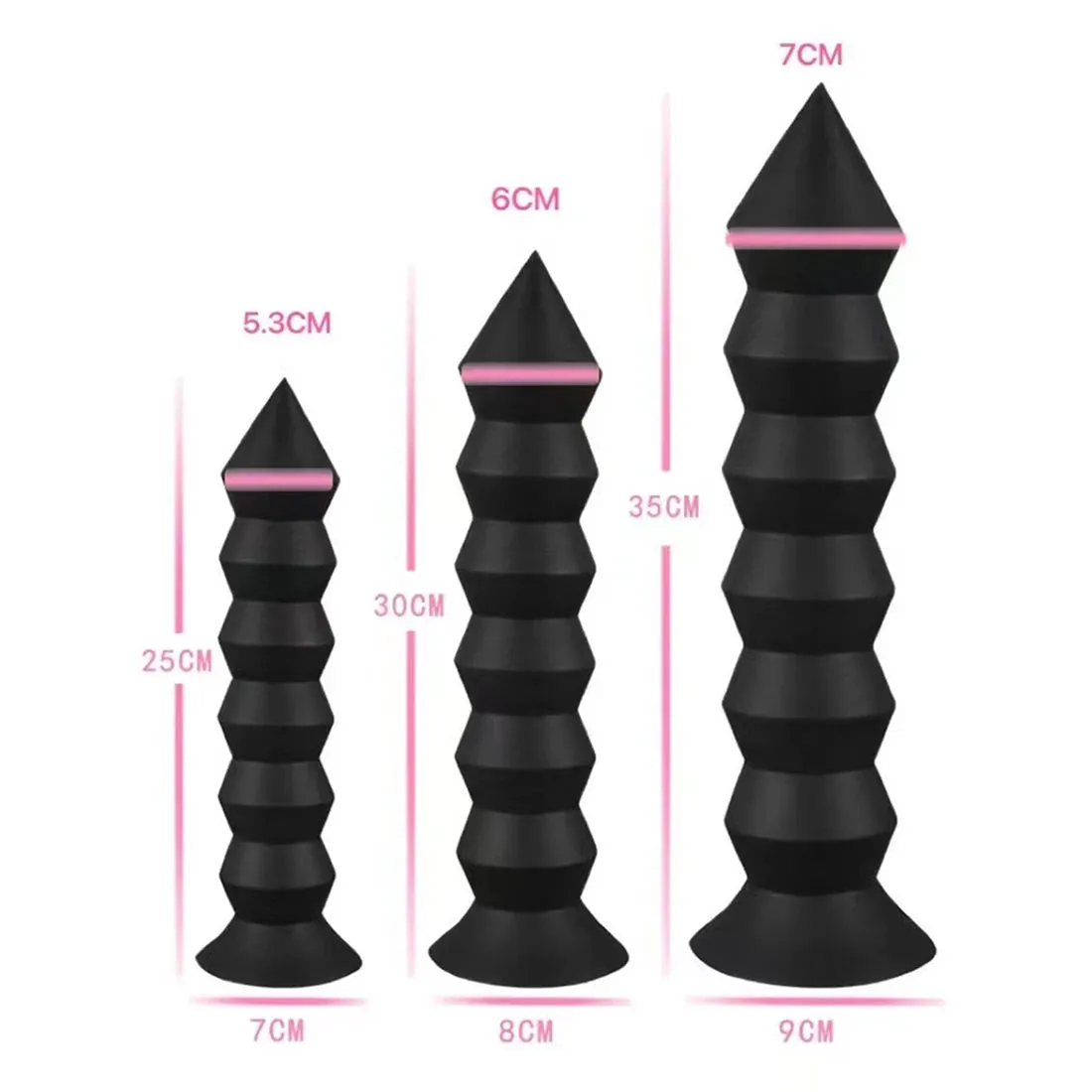 Huge Dildo Anal Plug - Big Thread Spire Shape Anal Dildos Butt Plug Sex Toys