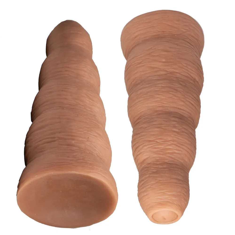 Huge Foreskin Anal Dildo Butt Plug - 12.7-inch Giant Realistic Dildos G Spot Anal Toys