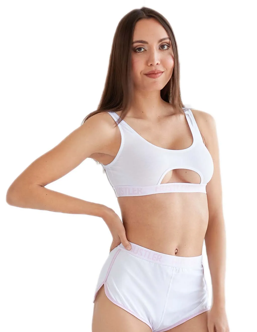 HUSTLER® Cutout Crop Top