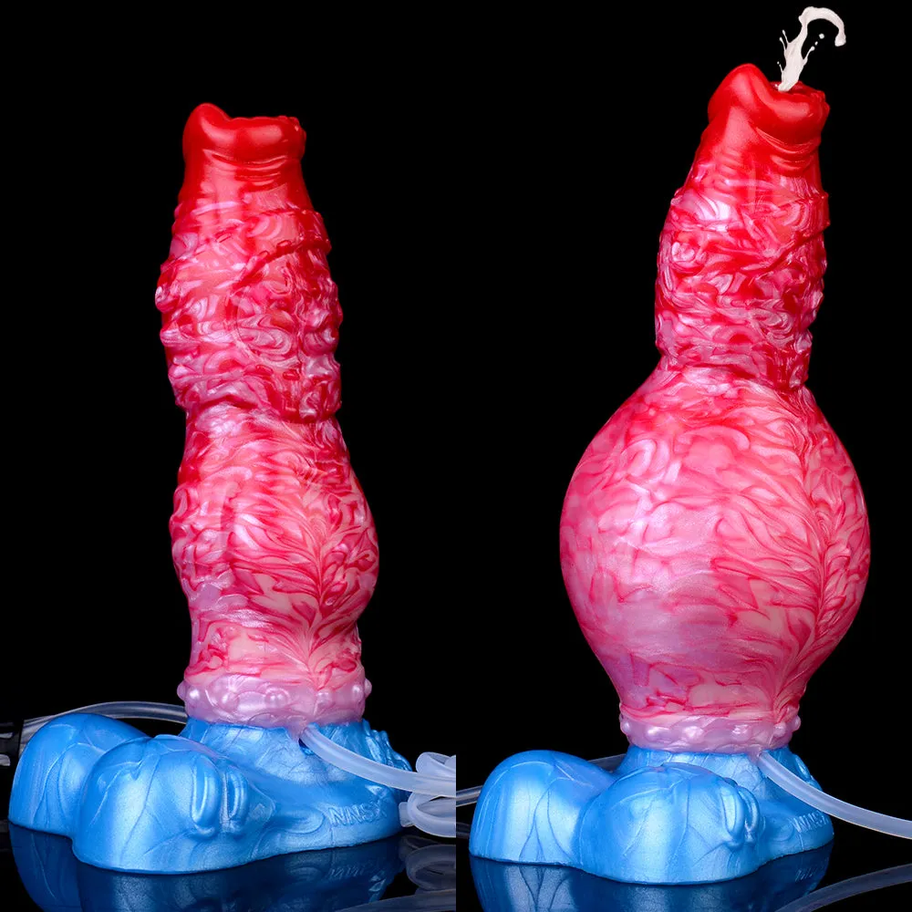 Inflatable Monster Dildo Butt Plug - Realistic Squirting Penis Milking Anal Sex Toys for Women Men
