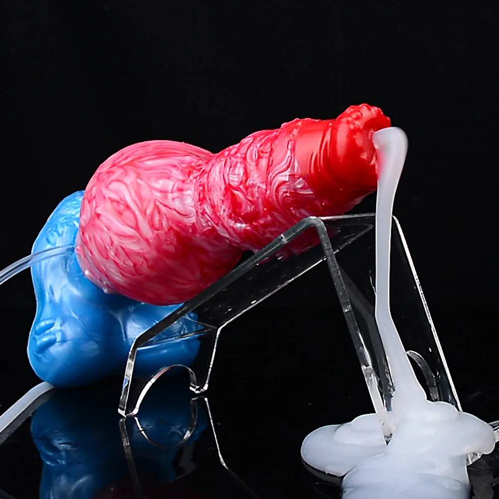Inflatable Monster Dildo Butt Plug - Realistic Squirting Penis Milking Anal Sex Toys for Women Men