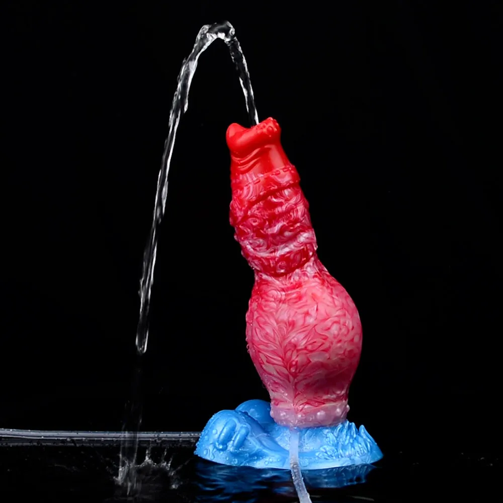 Inflatable Monster Dildo Butt Plug - Realistic Squirting Penis Milking Anal Sex Toys for Women Men