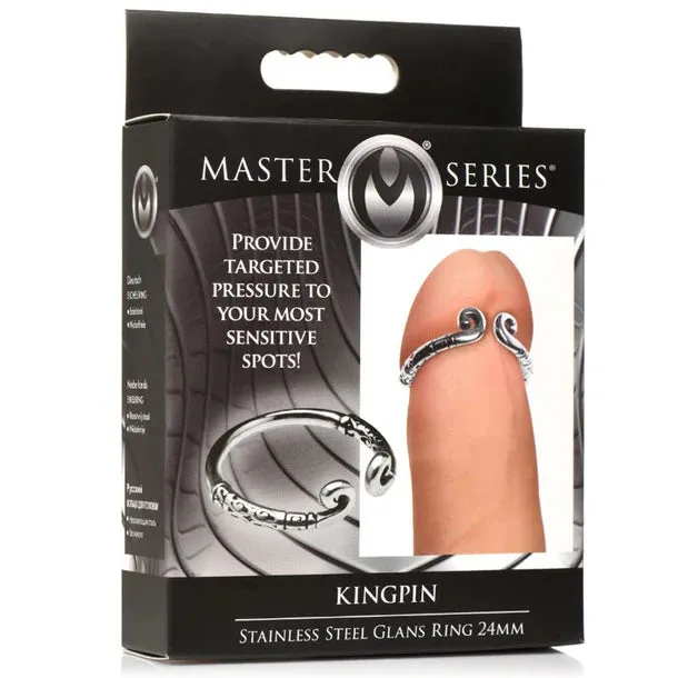Kingpin Stainless Steel Glans Ring 24mm by Master Series