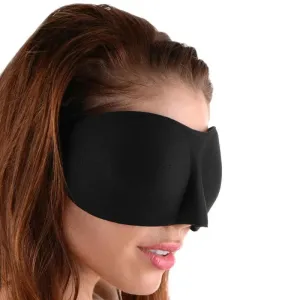 Kink Industries Deluxe Unisex Soft Black Blindfold for Bdsm Couples