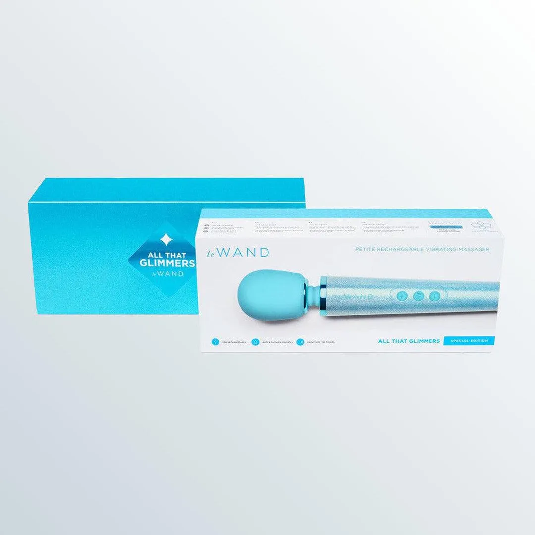 Le Wand 'All that Glimmers' Small Wand Vibrator - Blue