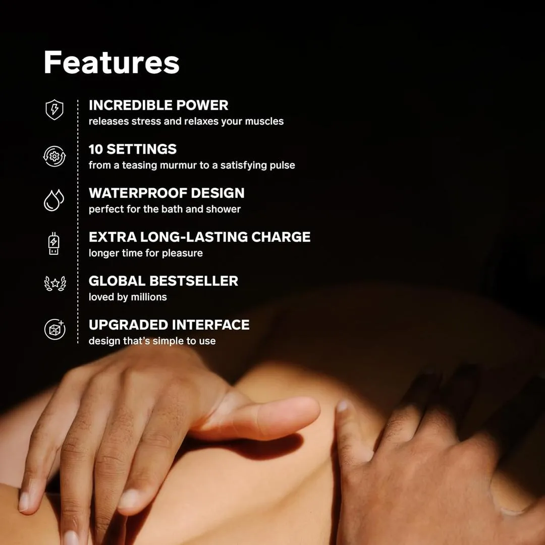 LELO Smart Wand 2 Large - Luxury Wand Massager Black