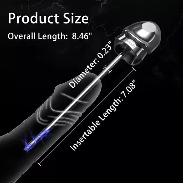 LOCKINK Sevanda Vibrating & E-stim Metal Urethral Sounds