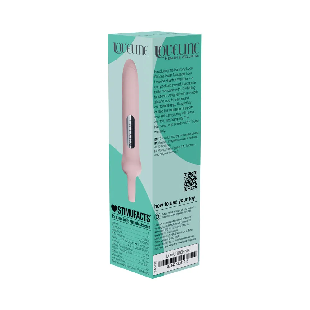 LoveLine Harmony Loop Grip Vibe Liquid Silicone Pink