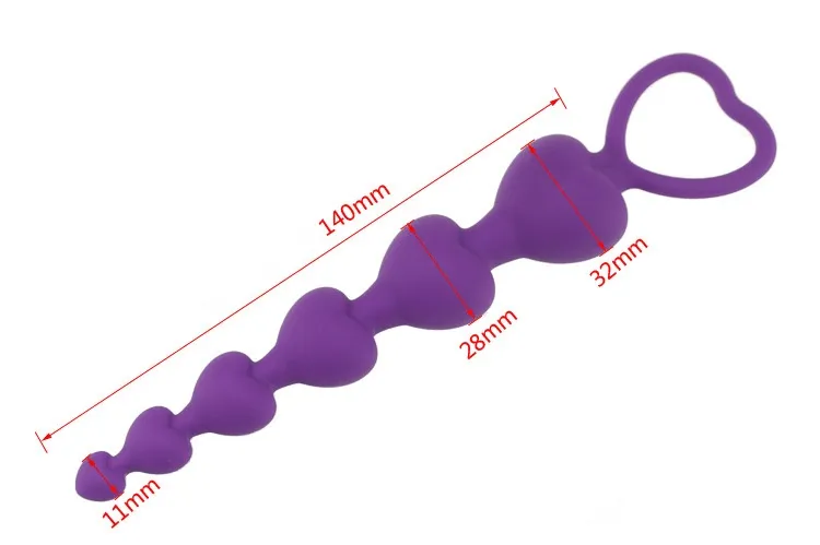 Lovemesex Anal Beads Heart 5.6 Inch