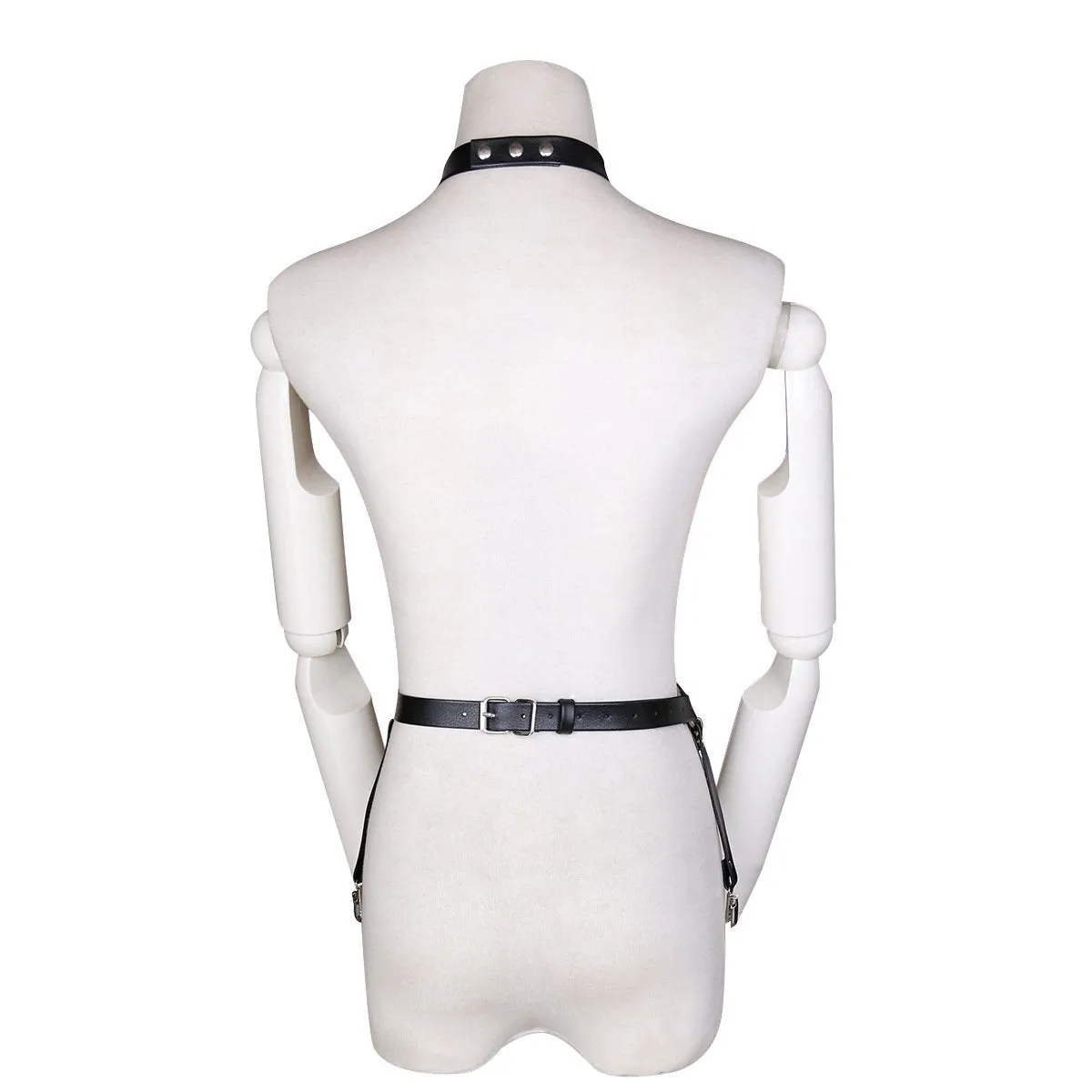 Lovemesex Faux Leather and Chain Harness Top