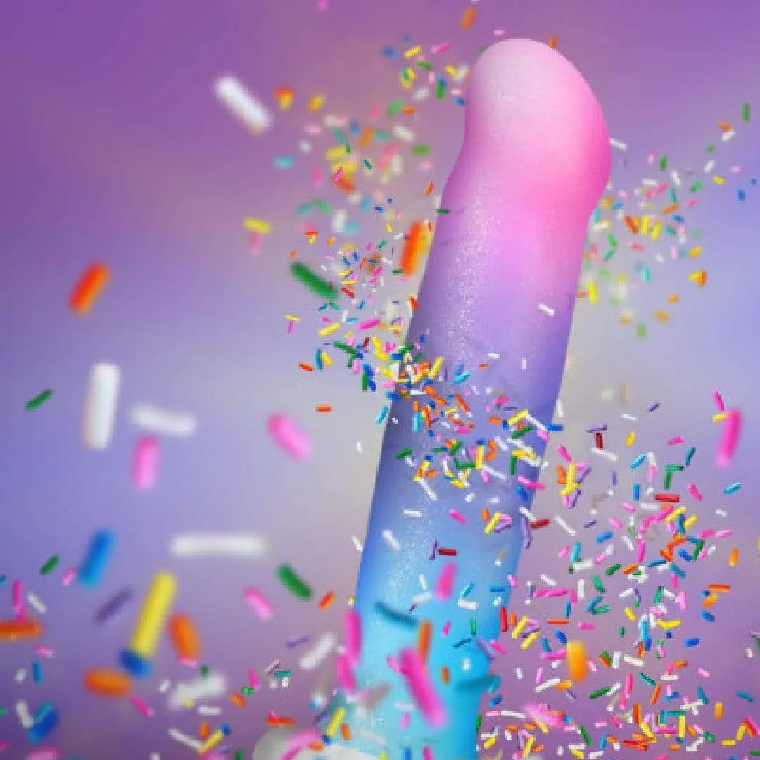 Lucky Sparkle 8 Inch Silicone Dildo with Suction Cup