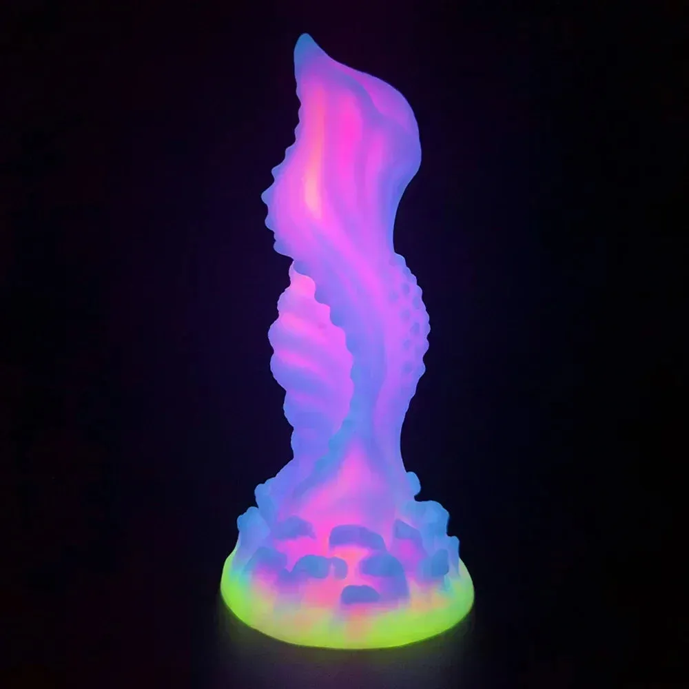 Luminous Monster Dildo - Exotic Dog Dildo Knotted Butt Plug Male Female Sex Toy