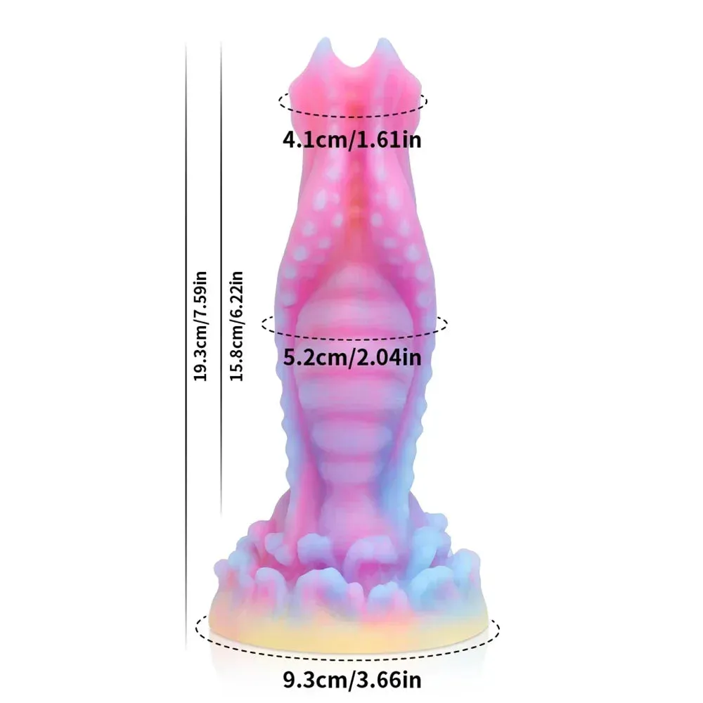 Luminous Monster Dildo - Exotic Dog Dildo Knotted Butt Plug Male Female Sex Toy