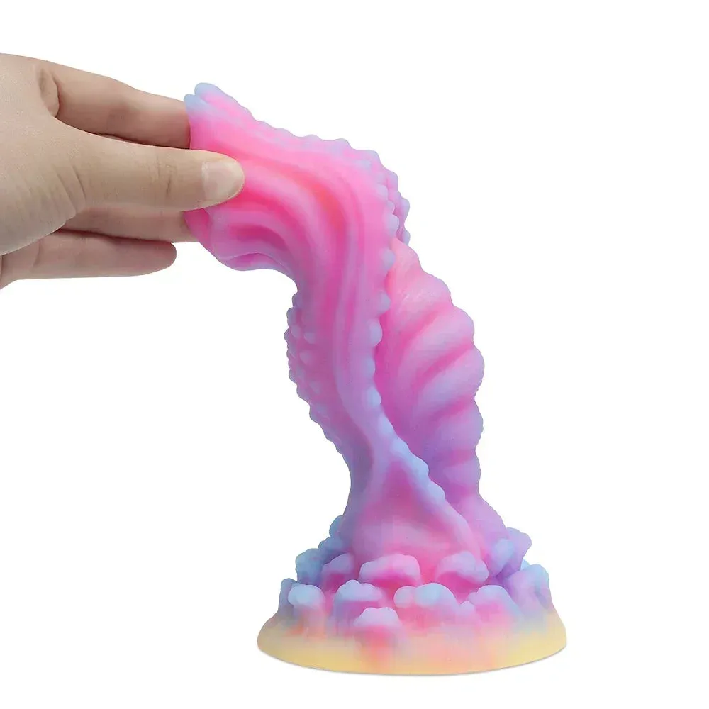 Luminous Monster Dildo - Exotic Dog Dildo Knotted Butt Plug Male Female Sex Toy