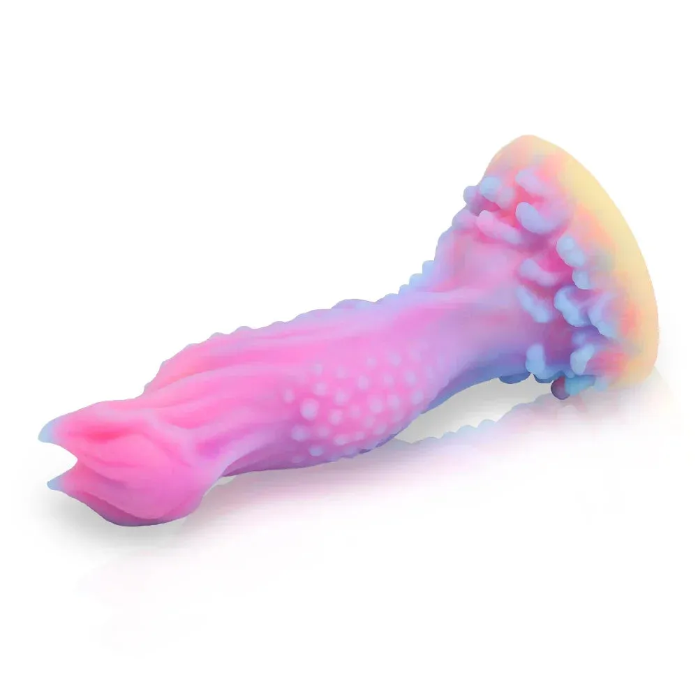 Luminous Monster Dildo - Exotic Dog Dildo Knotted Butt Plug Male Female Sex Toy