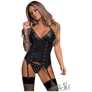 Lust Strappy Stud Bustier by Magic Silk