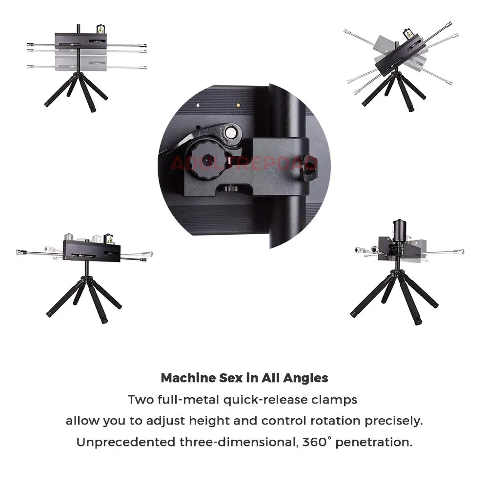 Lustti Bendy 360° Sex Machine FM19 with 120-Watt Motor. Anti-Rotation Connecting System