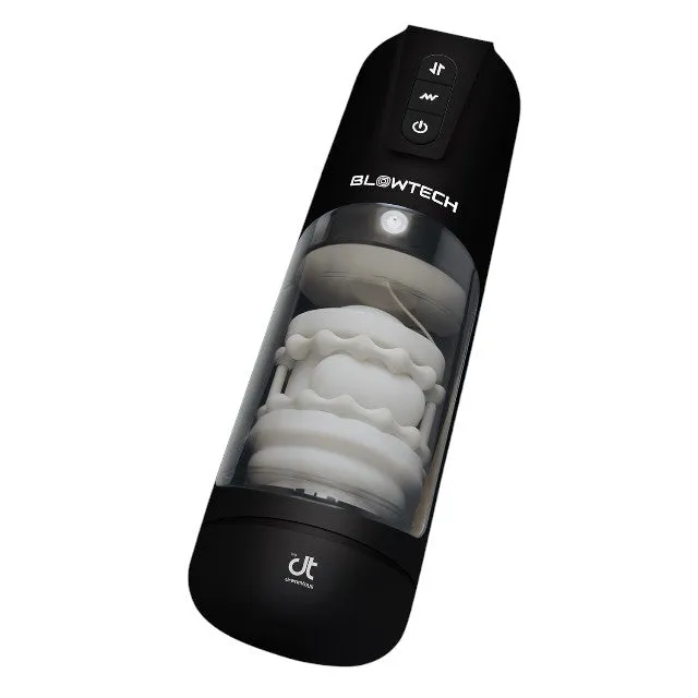 Masturbator automat DREAMTOYS Blowtech Auto Stroker Machine. 7 funcții de penetrare. 7 funcții de vibrație. negru