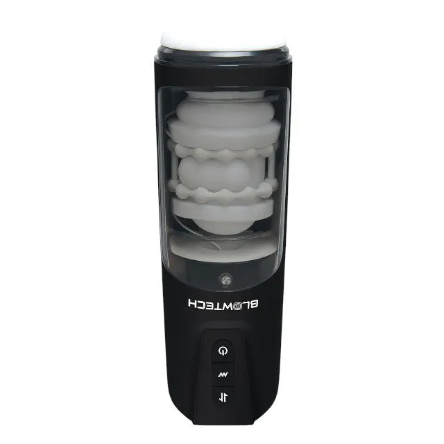Masturbator automat DREAMTOYS Blowtech Auto Stroker Machine. 7 funcții de penetrare. 7 funcții de vibrație. negru