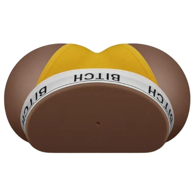 Masturbator realist LOVETOY Streetgirl's #11. simulare vaginală și anală. în formă de fund. cu chilot tanga galben inclus. maro