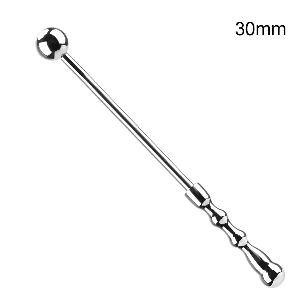 Metal Anal Ball Butt Plug - Double End Slim Dildo Anal Beads Sex Toy