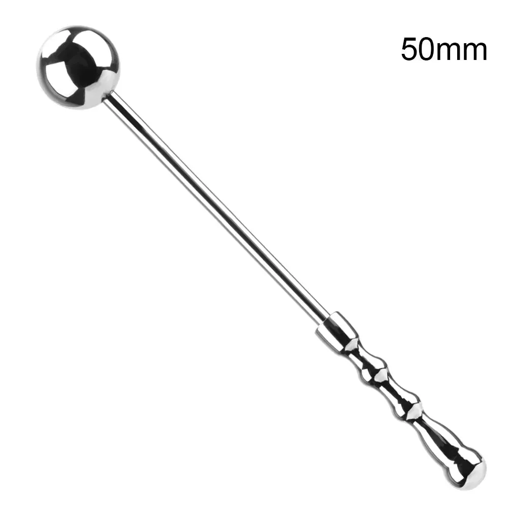 Metal Anal Ball Butt Plug - Double End Slim Dildo Anal Beads Sex Toy