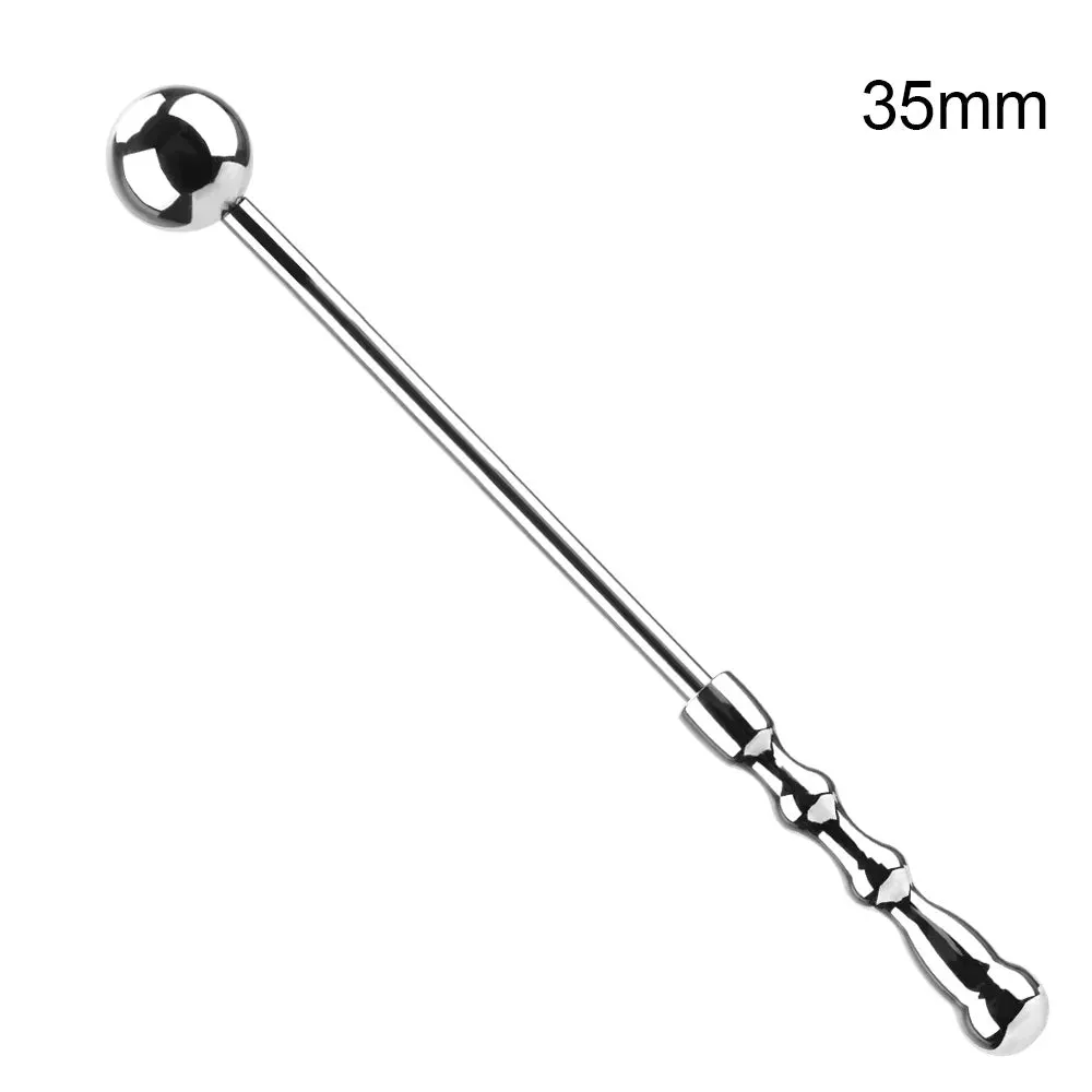 Metal Anal Ball Butt Plug - Double End Slim Dildo Anal Beads Sex Toy