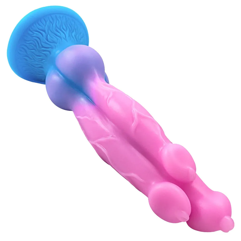 Monster Dog Dildo Butt Plug - 3 Heads Fantasy Animal Dildo Anal Prostate Massager