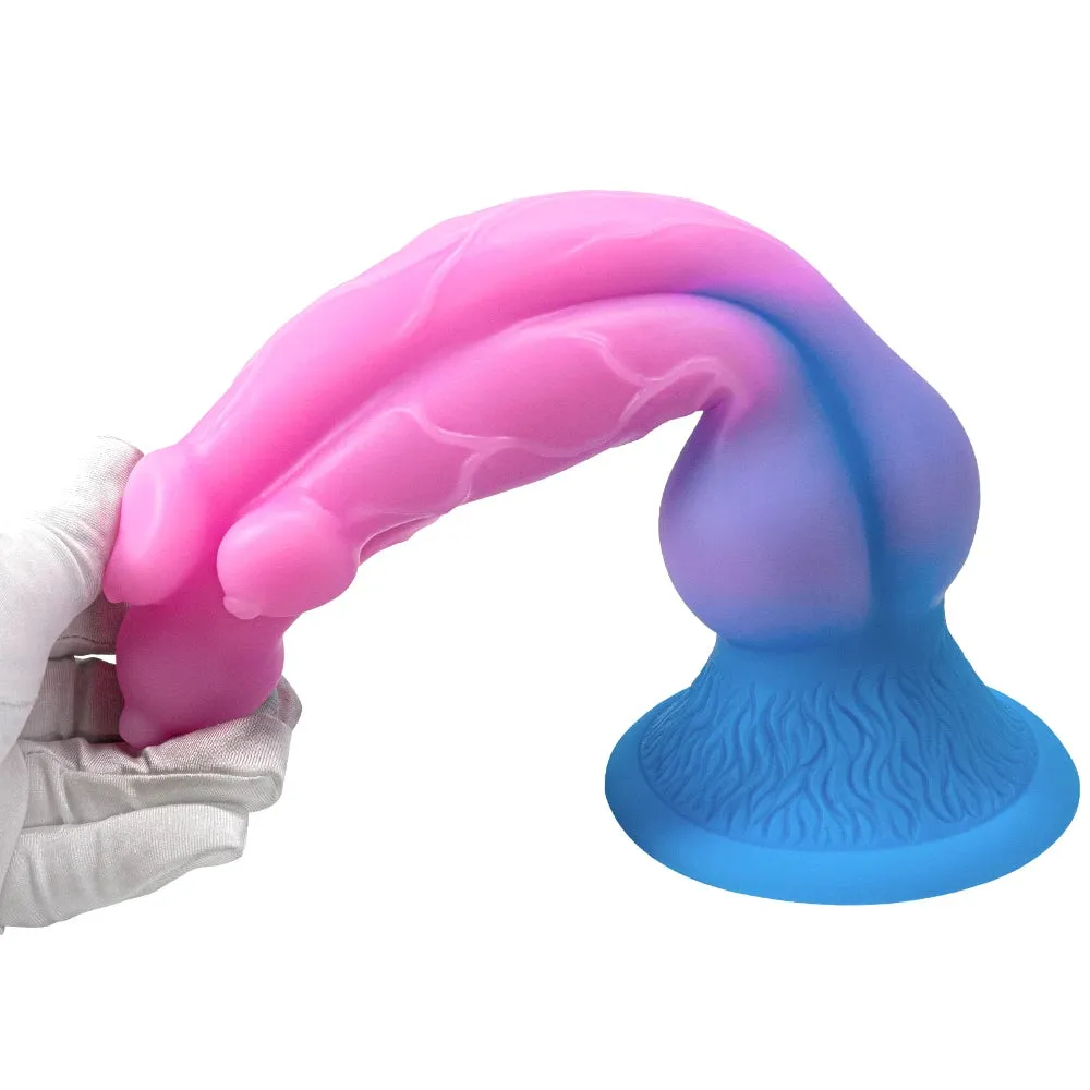 Monster Dog Dildo Butt Plug - 3 Heads Fantasy Animal Dildo Anal Prostate Massager