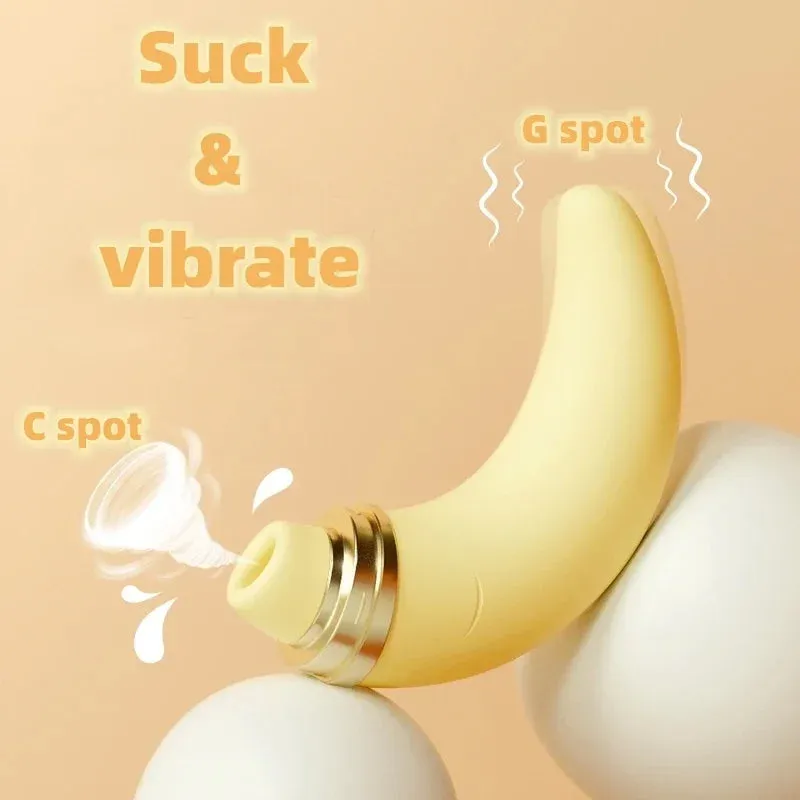 Moon Clit Stimulator G Spot Vibrator - Clitoral Sucking Vibrating Anal Dildo Female Sex Toy