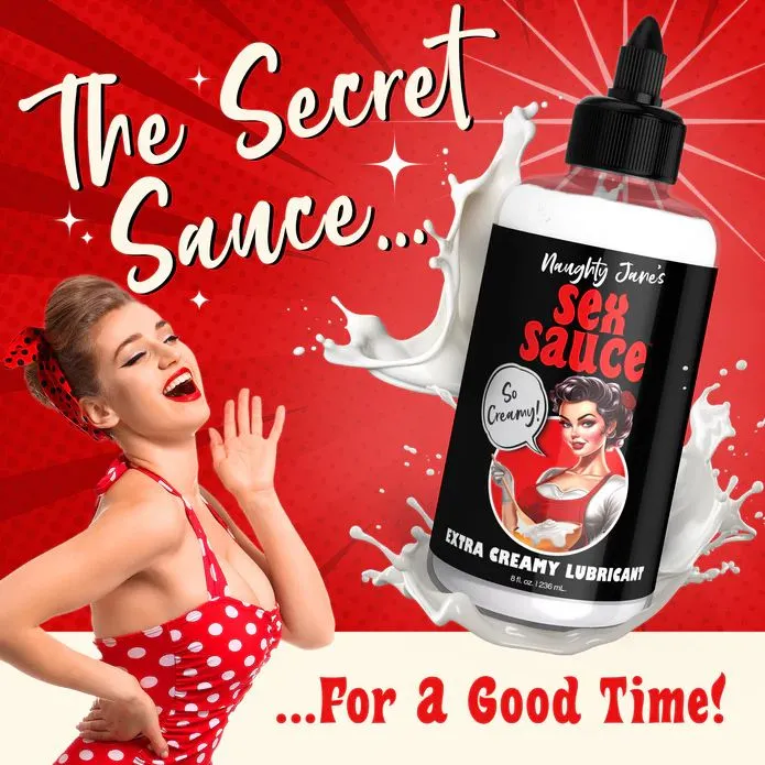 Naughty Jane's Creamy Cum Sex Sauce Lubricant 8oz