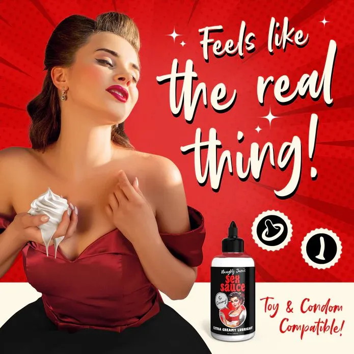 Naughty Jane's Creamy Cum Sex Sauce Lubricant 8oz