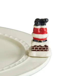 Nora Fleming Down the Chimney Santa Legs Mini A256