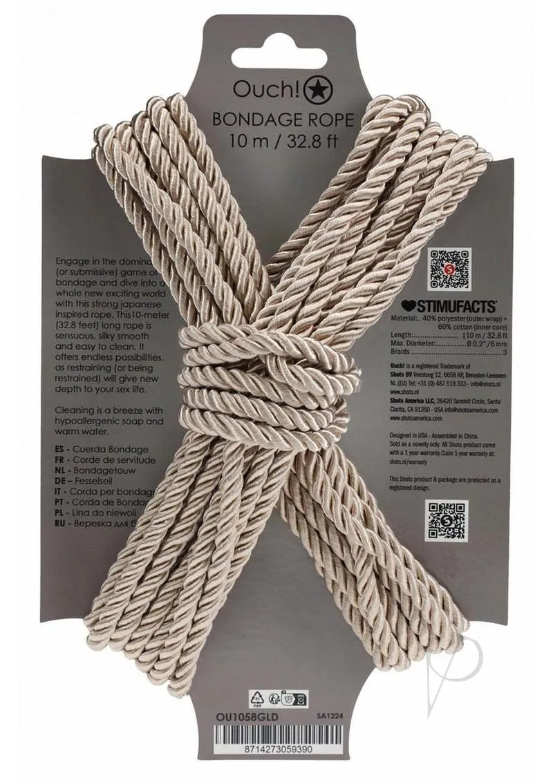 Ouch Bondage Rope 10 Meter Gold