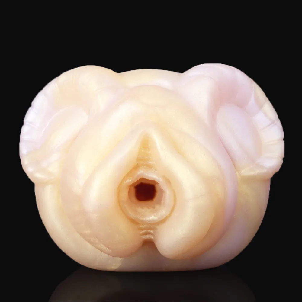 Peach Sheep Pocket Pussy Masturbator - Fantasy Silicone Stroker Masturbation Cup for Men