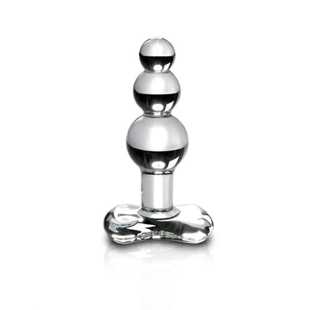 Pipedream Icicles No 47 Clear Beaded Glass Butt Plug